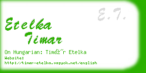 etelka timar business card